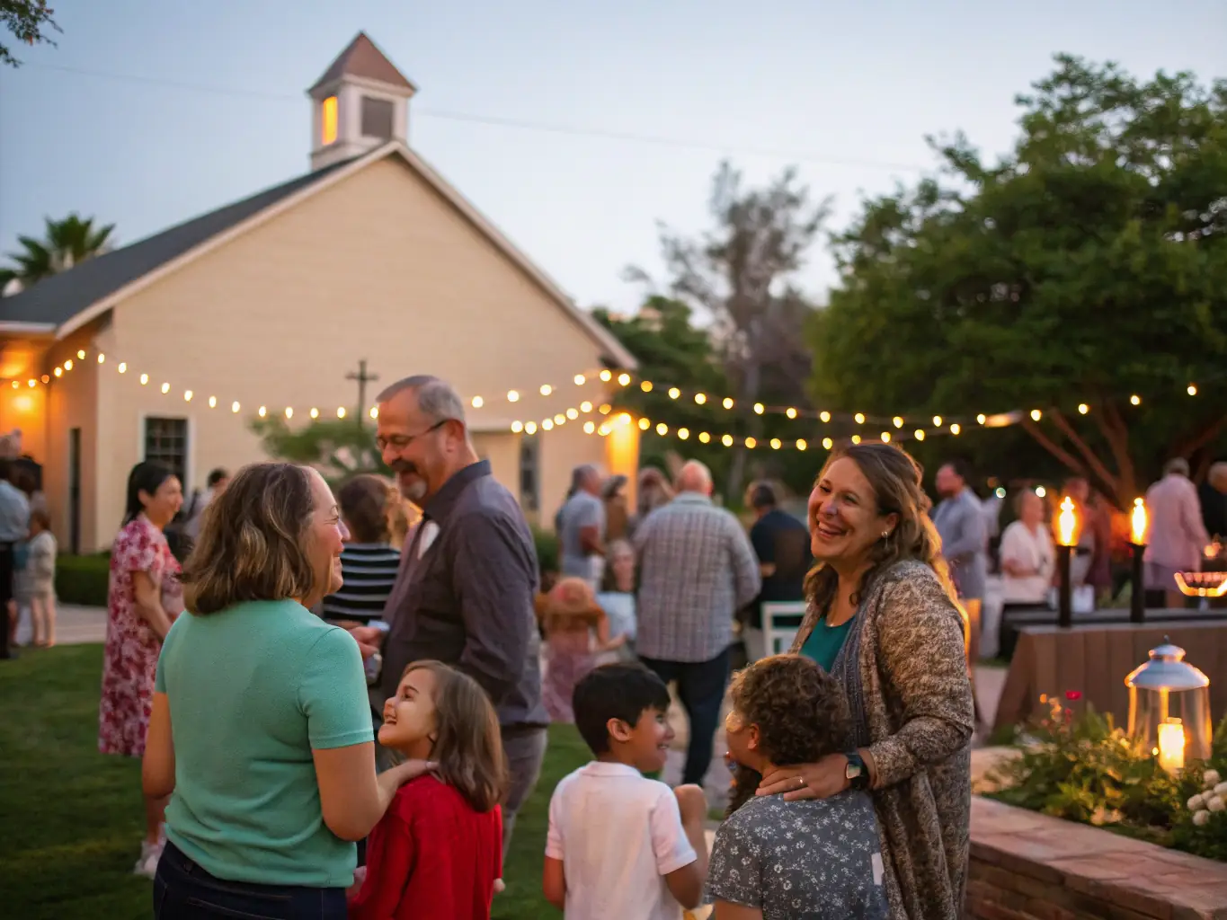 A photograph of a community event held at the Saint-Martin et Sainte-Anne church, showcasing the association's efforts to engage the public and promote awareness of the church's historical significance.